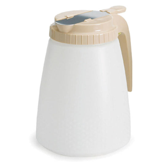 Tablecraft 48 Ounce Almond Top Polyethylene Dispenser; 6 Each; 1 Per Case - High Mart Wholesale