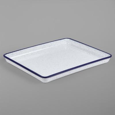 American Metalcraft Melamine Bowl White Blue Speckled; 1 Each - High Mart Wholesale