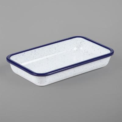 American Metalcraft Melamine Bowl White Blue Speckled; 1 Each - High Mart Wholesale
