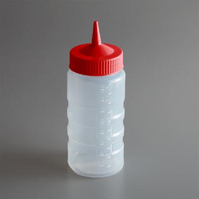 Vollrath Squeeze Bottle Dispenser With Red Cap; 12 Each; 1 Per Case