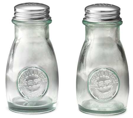 Tablecraft 4 Ounce Salt & Pepper Shaker Recycled Glass; 24 Each; 1 Per Case - High Mart Wholesale