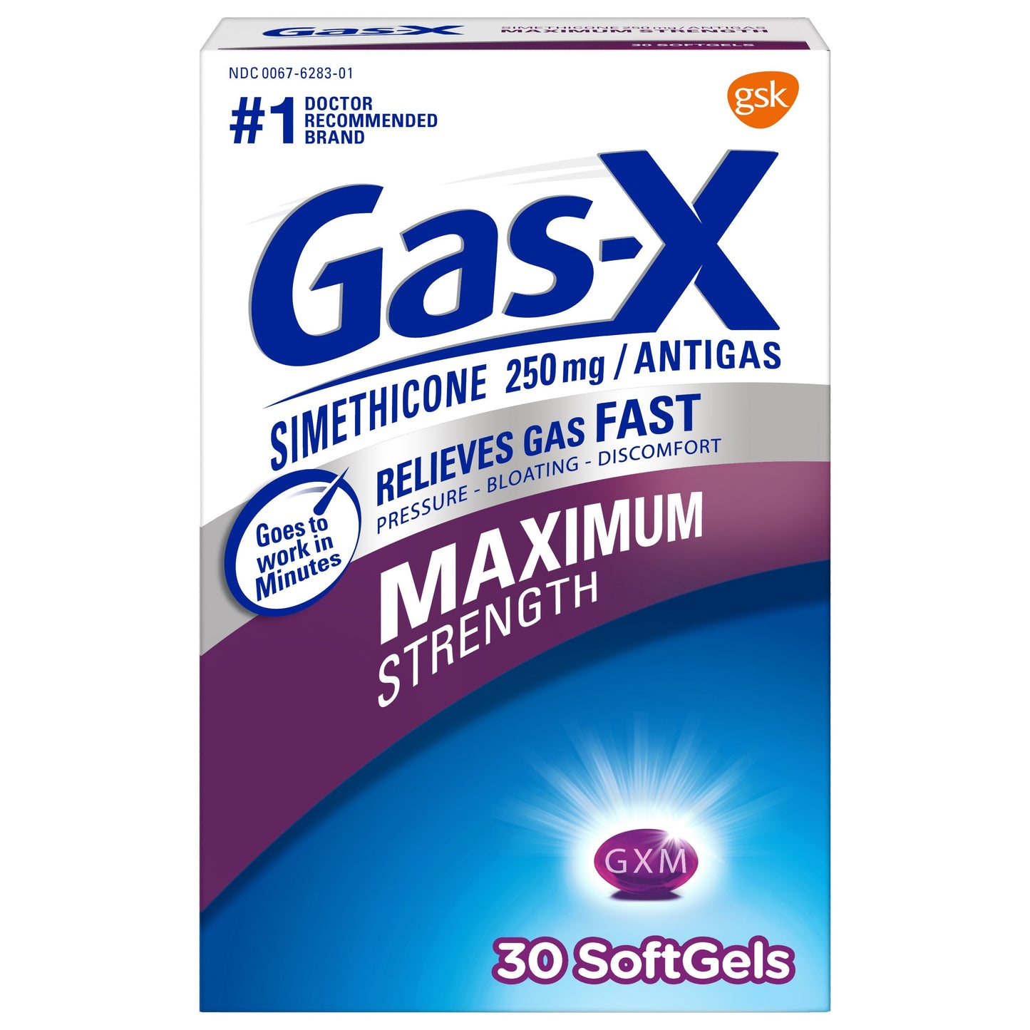 Gas-X Maximum Strength Soft Gels; 30 Each; 6 Per Box; 4 Per Case