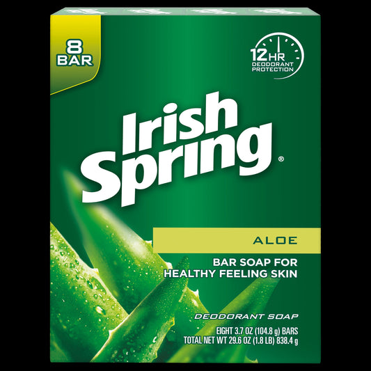 Irish Spring Bar Soap Aloe 8 Bar; 30 Ounce; 9 Per Case