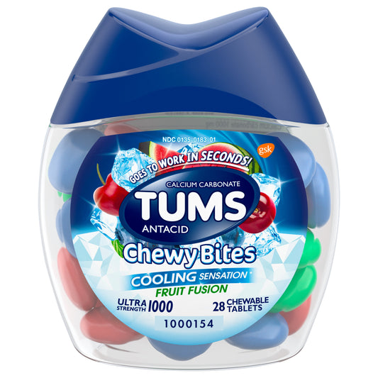 Tums Chewy Bites Fruit Fusion; 28 Each; 3 Per Box; 8 Per Case - High Mart Wholesale