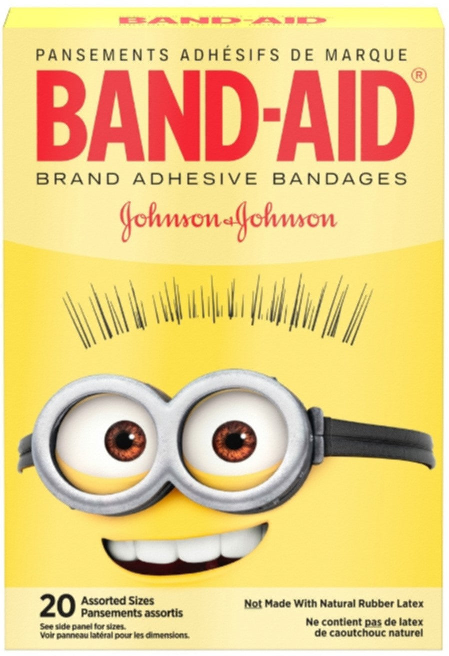 Band Aid Minions; 20 Count; 6 Per Box; 4 Per Case - High Mart Wholesale