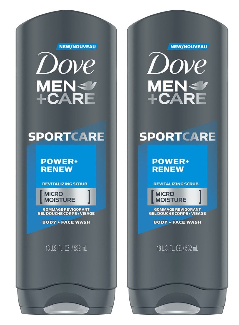Dove Men+Care Body Wash Power & Renew; 18 Ounce; 4 Per Case