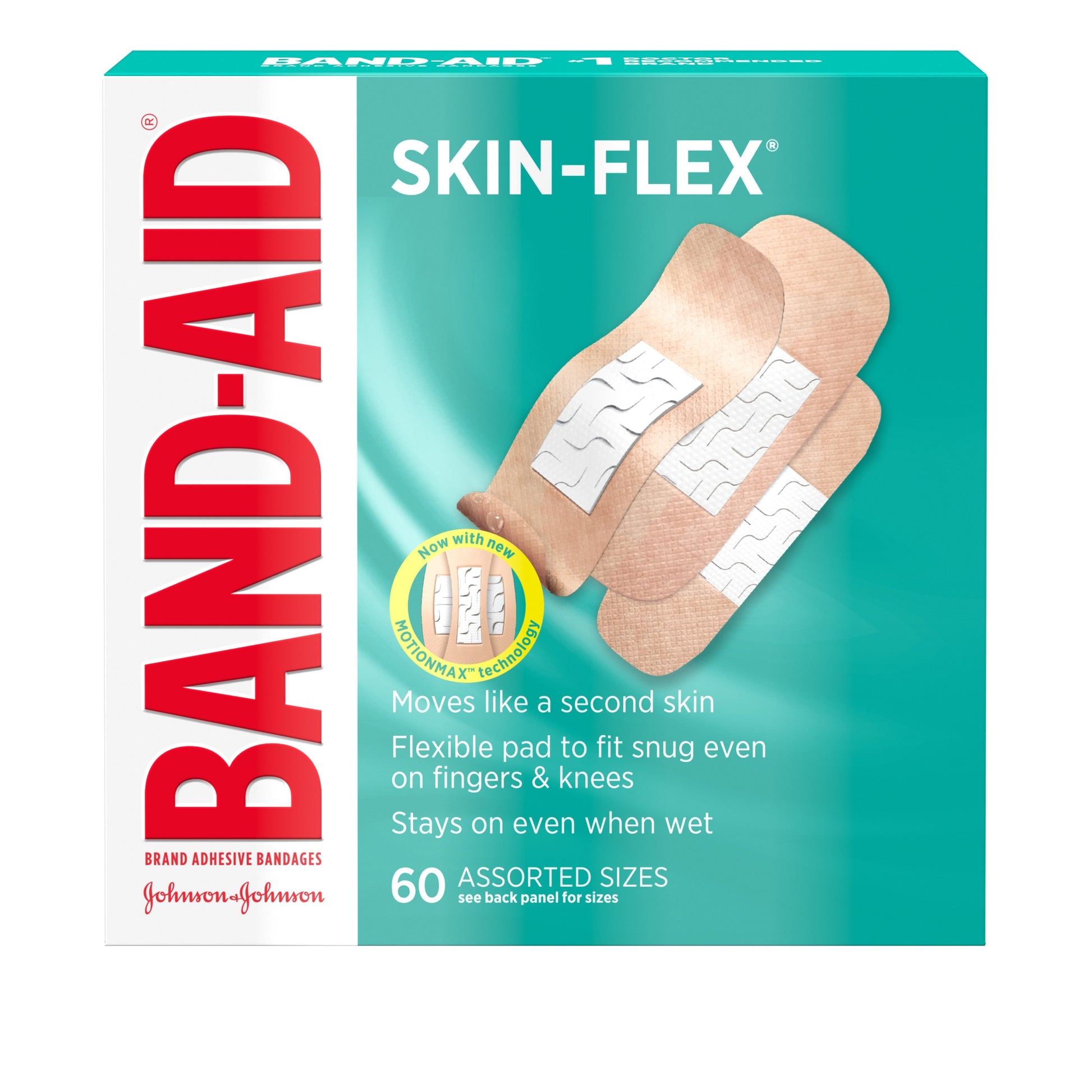 Band Aid Skin Flex Assorted; 60 Count; 6 Per Box; 4 Per Case - High Mart Wholesale