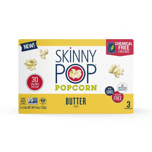 Skinnypop Popcorn Micro Butter 2.8 Ounce 3 Pack; 8.4 Ounces; 12 Per Case - High Mart Wholesale