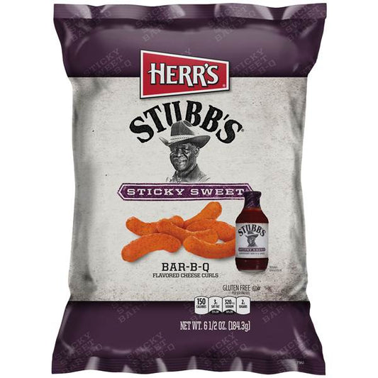 Herr Foods Inc Stubbs Sticky Swt Bbq Curls; 6 Ounce; 12 Per Case - High Mart Wholesale