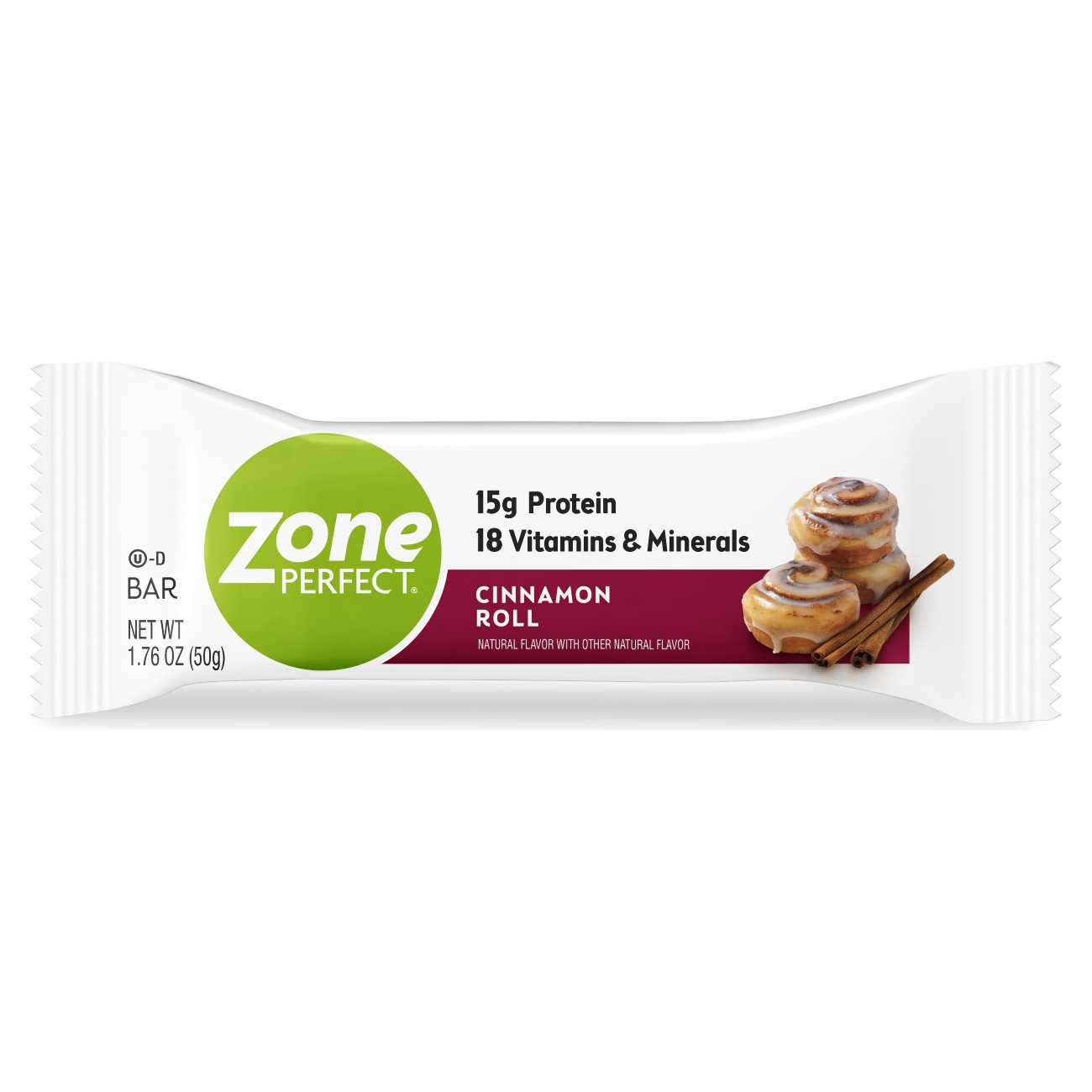 Zoneperfect Cinnamon Roll Bar; 1.76 Ounce; 5 Per Box; 4 Per Case - High Mart Wholesale