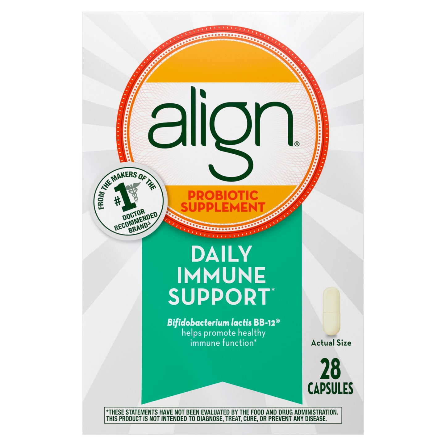 Align Daily Immune Capsule; 28 Count; 3 Per Box; 4 Per Case