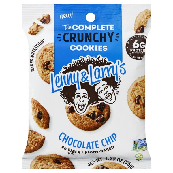 Lenny & Larry's Crunchy Cookie Chocolate Chip Crunchy Cookie 1.25 Ounce; 1.25 Ounces; 12 Per Box; 6 Per Case - High Mart Wholesale