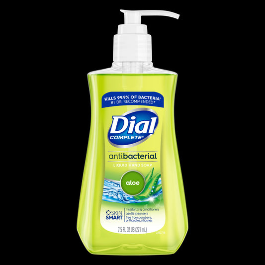 Dial Aloe Antibacterial Liquid Hand Soap Pump; 7.5 Fluid Ounces; 12 Per Case