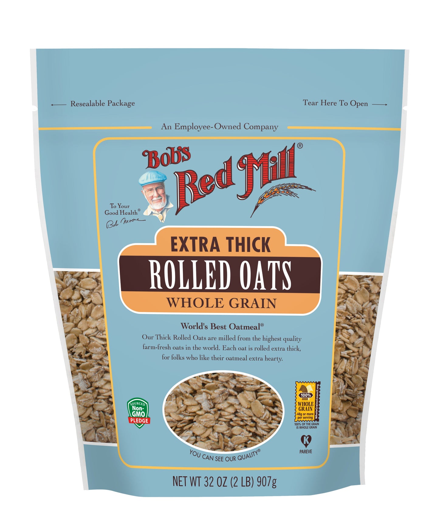 Bob's Red Mill Natural Foods Inc Extra Thick Rolled Oats; 32 Ounces; 4 Per Case