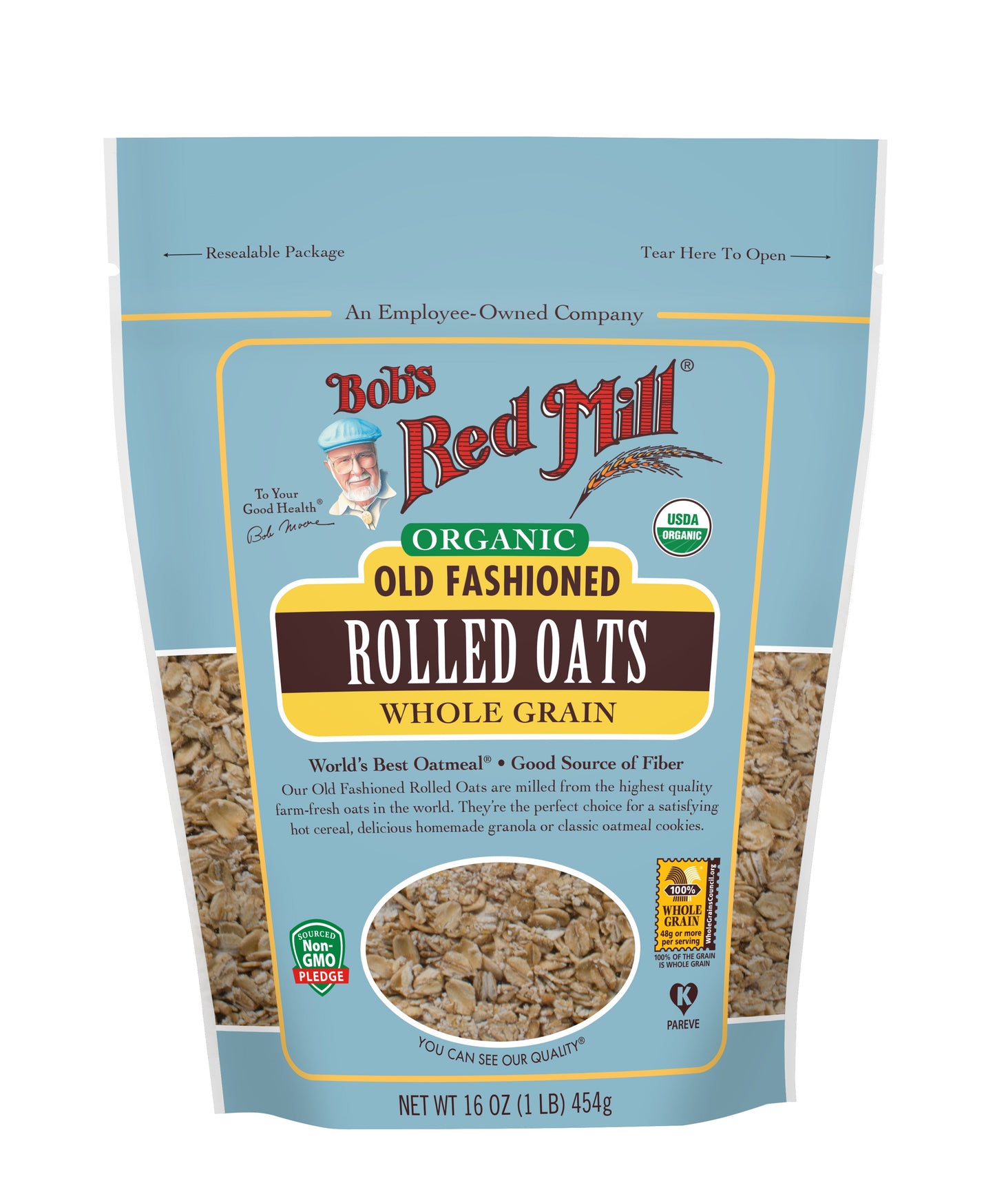 Bob's Red Mill Natural Foods Inc Organic Old Fashioned Rolled Oats; 16 Ounces; 4 Per Case