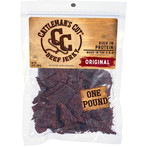 Cattlemen's Beef Jerky Pounder Original; 16 Ounces; 6 Per Case - High Mart Wholesale