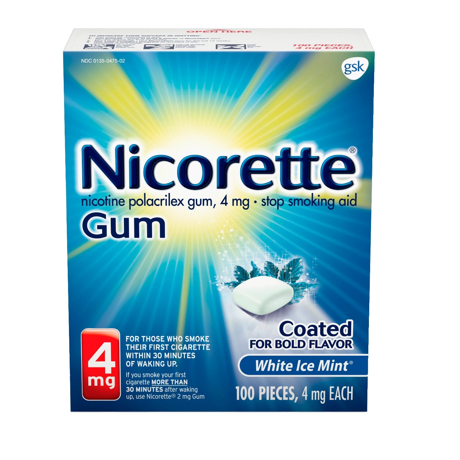 Nicorette Ice Mint 4Mgrm; 100 Each; 12 Per Case - High Mart Wholesale