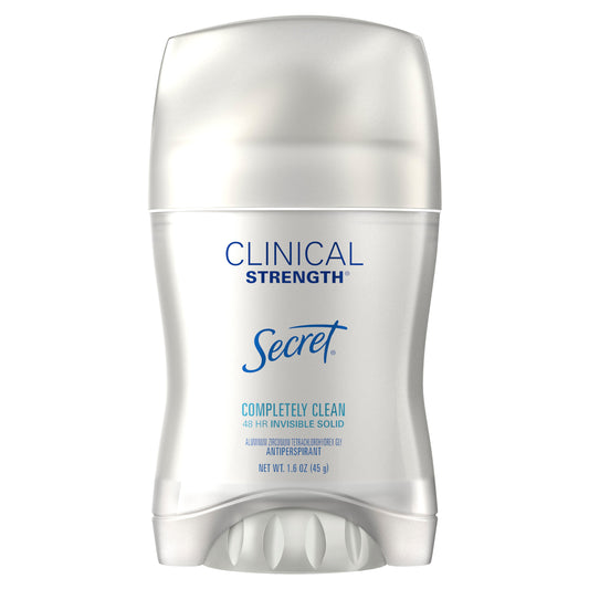 Secret Clinical Strength Invisible Solid Deodorant; 1.6 Ounce; 3 Per Box; 4 Per Case