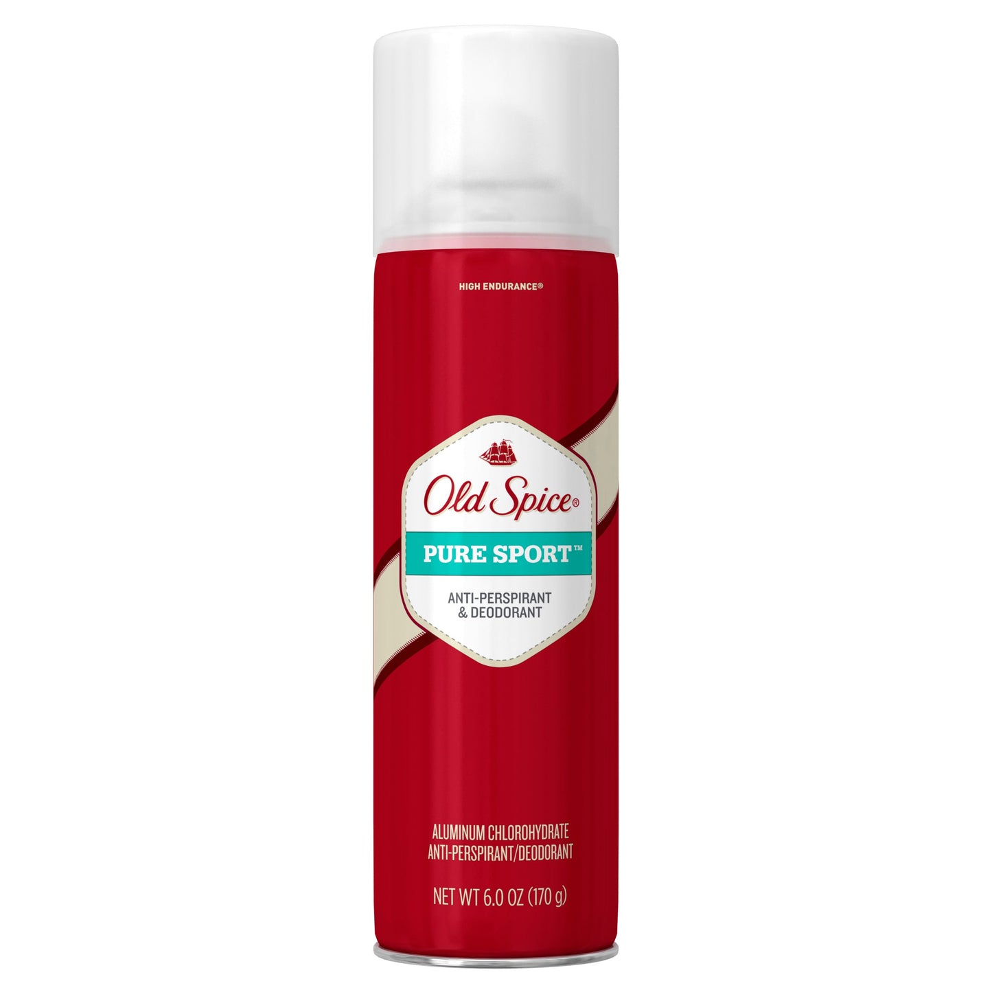 Old Spice Deodorant Aerosol Pure Sport; 6 Ounce; 3 Per Box; 4 Per Case
