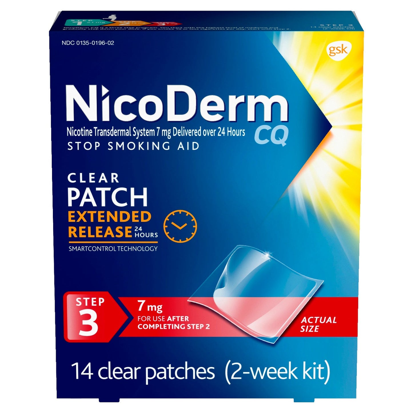 Nicoderm Cq Patch Step 3; 14 Each; 12 Per Case - High Mart Wholesale