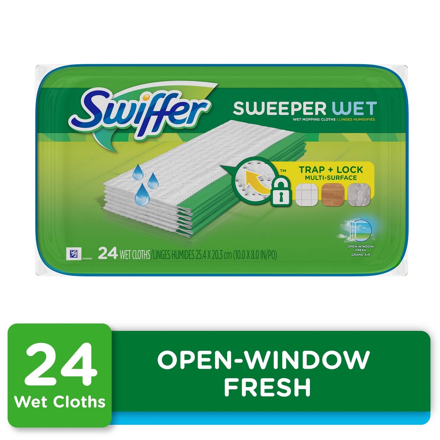 Swiffer Swiffer Sweeper Wet Cloths Opwn; 24 Count; 6 Per Case