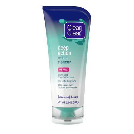 Clean & Clear Deep Action Cream Cleanser; 6.5 Ounces; 3 Per Box; 4 Per Case
