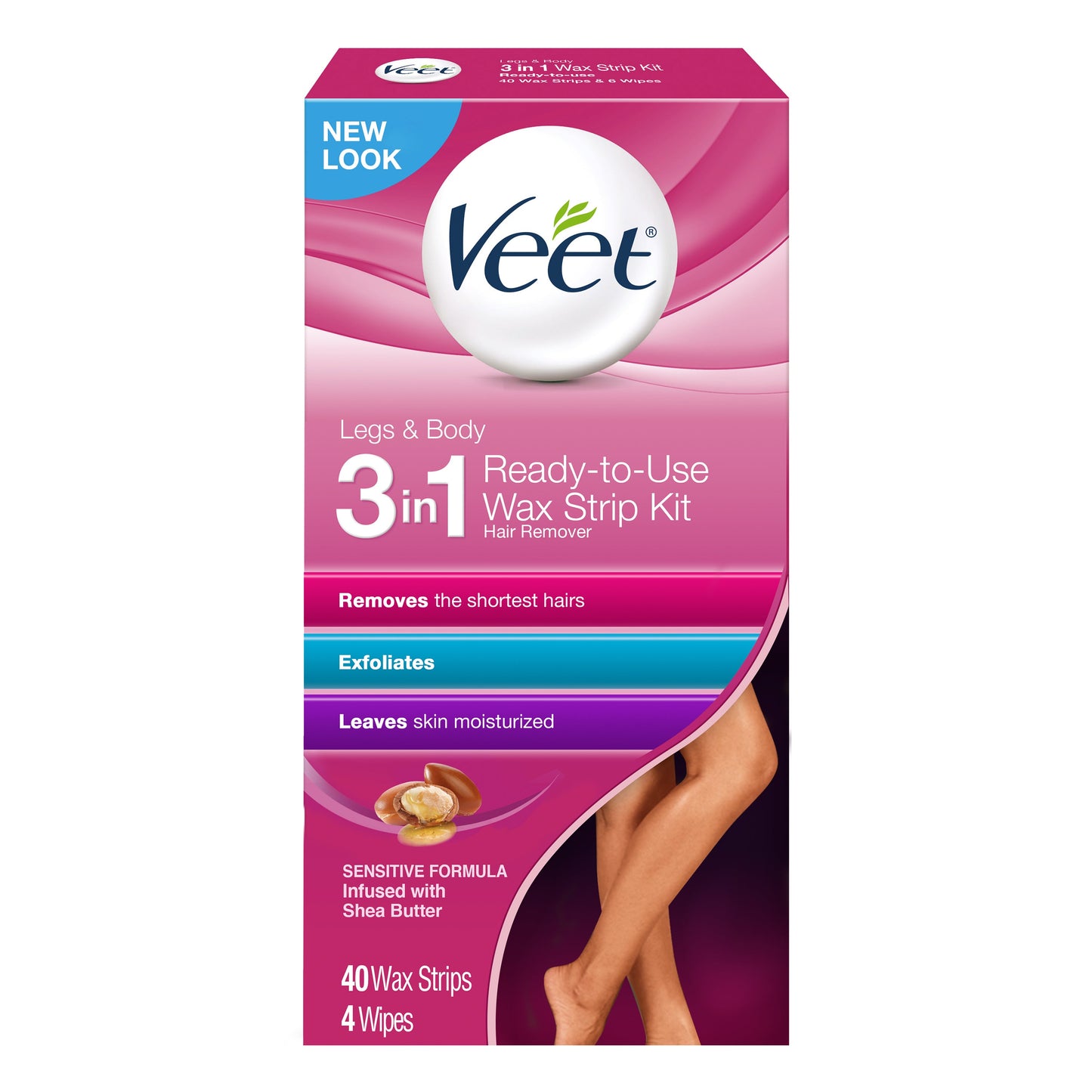 Veet Ready To Use Wax Strips Leg & Body; 40 Each; 4 Per Case - High Mart Wholesale