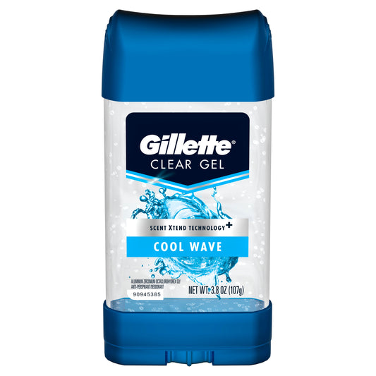 Gillette Clear Gel Cool Wave 12/3.8Z; 3.8 Ounce; 3 Per Box; 4 Per Case - High Mart Wholesale