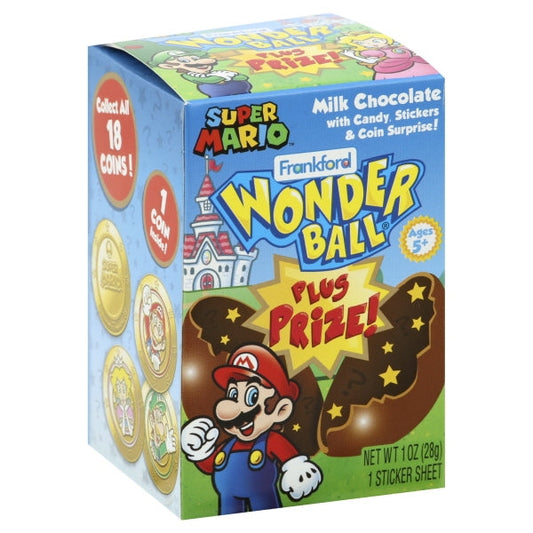 Frankford Candy Wonder Ball Prize Mario; 1 Ounces; 10 Per Box; 12 Per Case - High Mart Wholesale