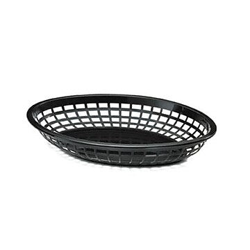 Tablecraft Oval Jumbo Black Basket; 36 Each; 1 Per Case - High Mart Wholesale