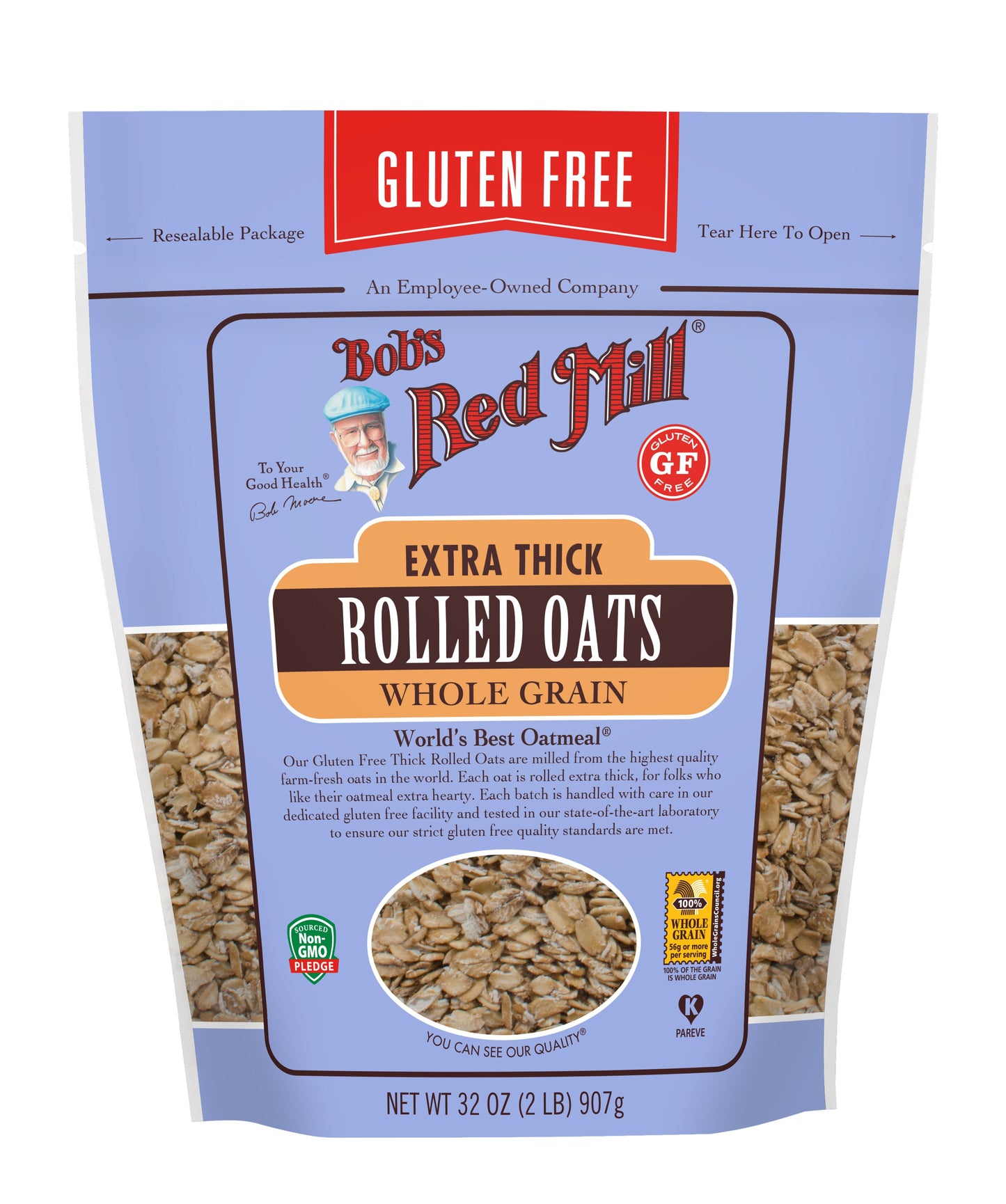 Bob's Red Mill Natural Foods Inc Gluten Free Extra Thick Rolled Oats; 32 Ounces; 4 Per Case