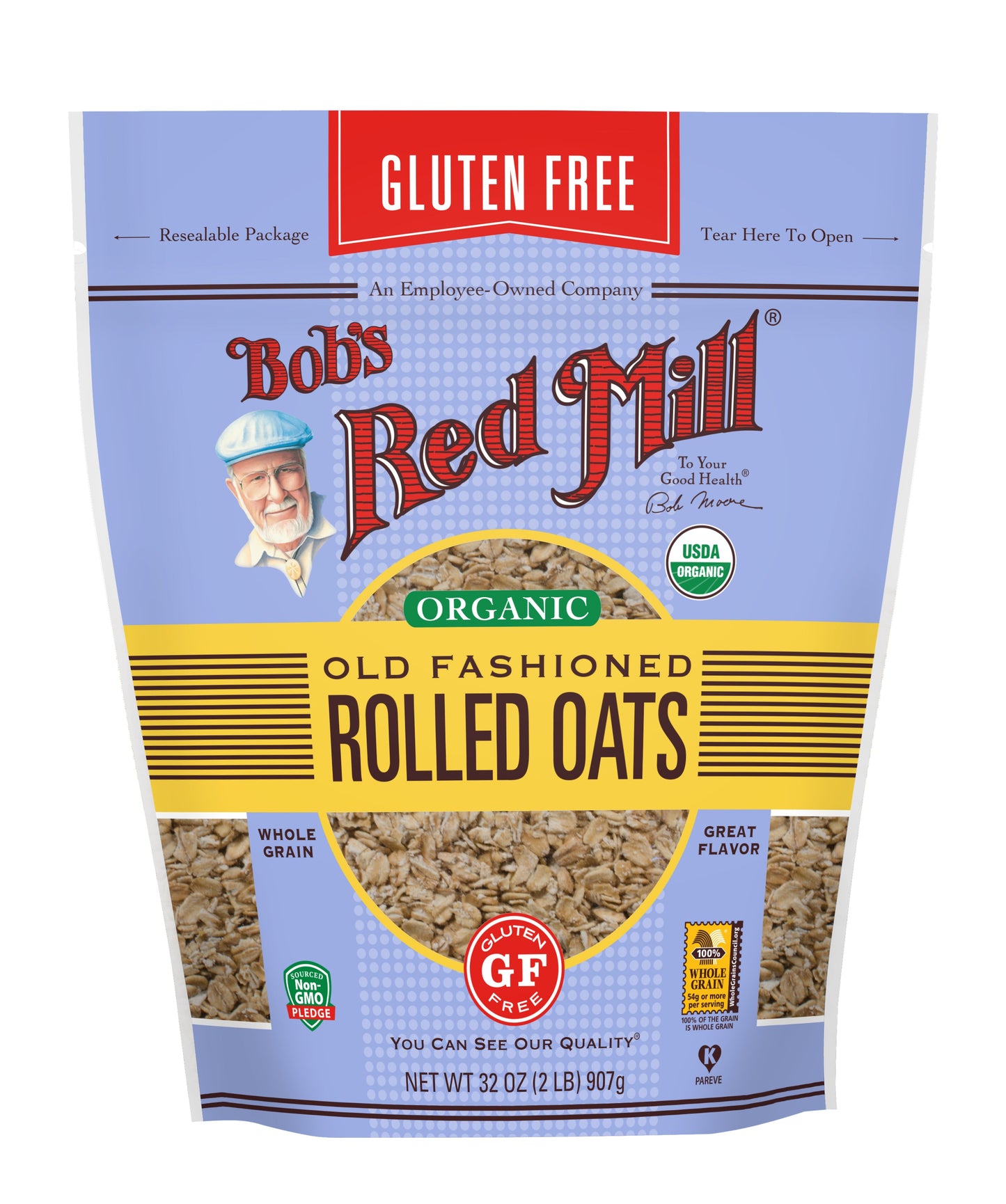 Bob's Red Mill Natural Foods Inc Gluten Free Organic Old Fashioned Rolled Oats; 32 Ounces; 4 Per Case