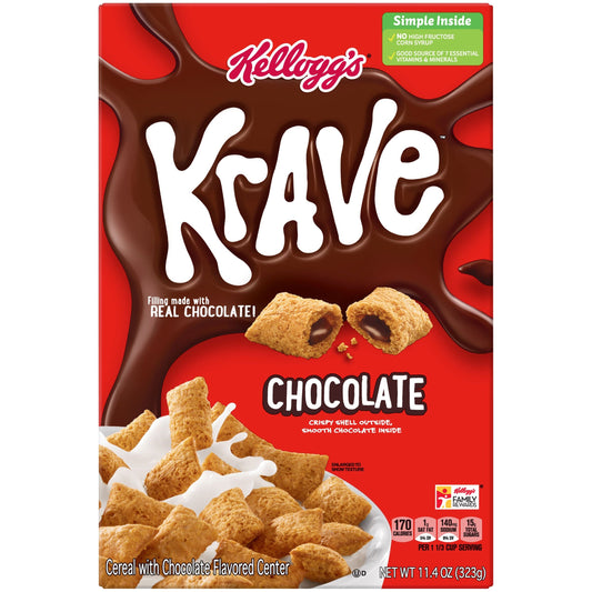 Kellogg's Krave Chocolate Cereal; 11.4 Ounces; 10 Per Case