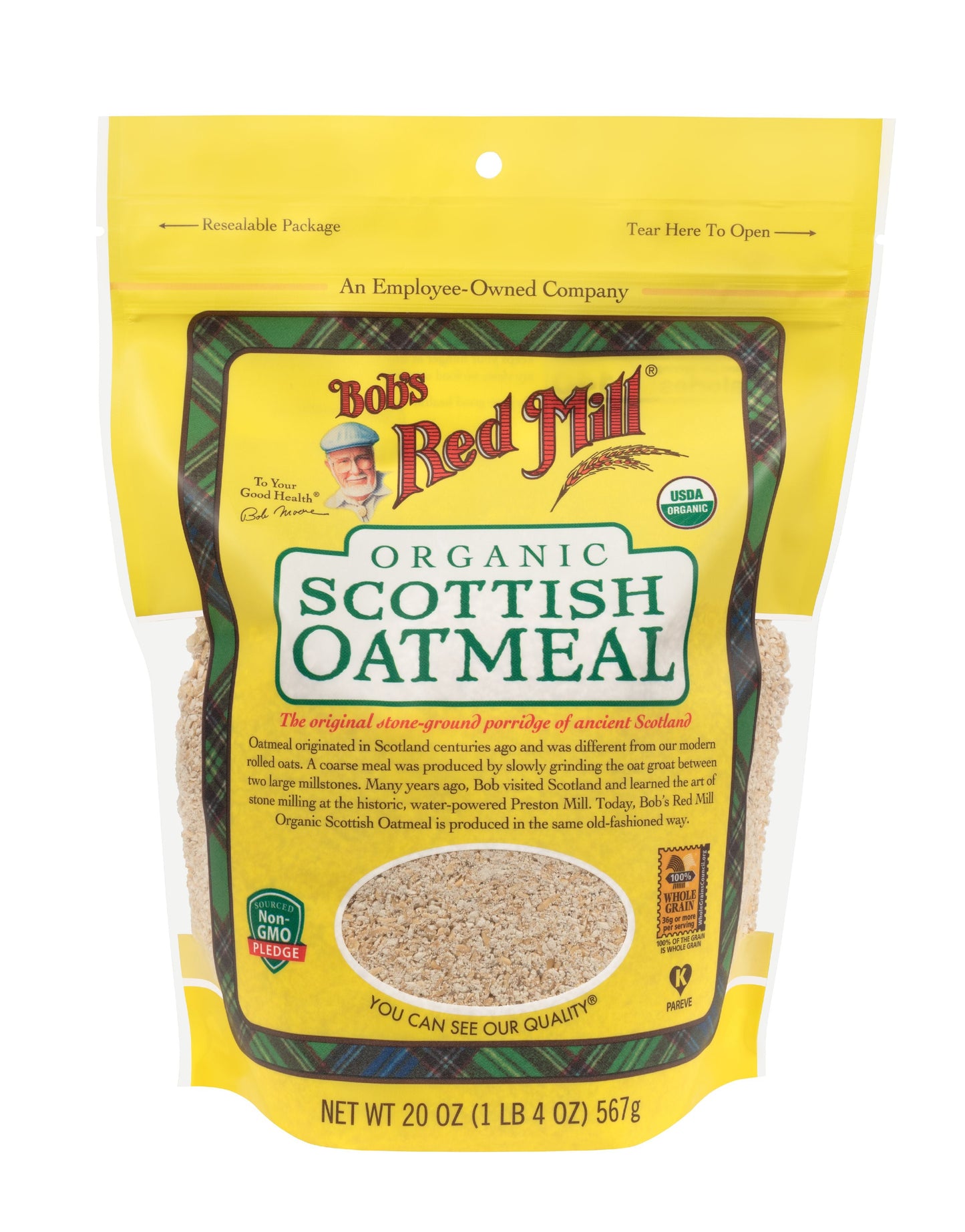 Bob's Red Mill Natural Foods Inc Organic Scottish Oatmeal; 20 Ounces; 4 Per Case