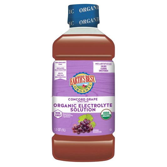 Earth's Best Electrolyte Solution Concord Grape; 33.8 Fluid Ounces; 4 Per Case