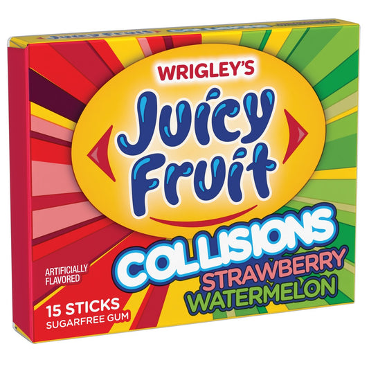 Juicy Fruit Strawberry Watermelon Collisions; 15 Piece; 10 Per Box; 12 Per Case