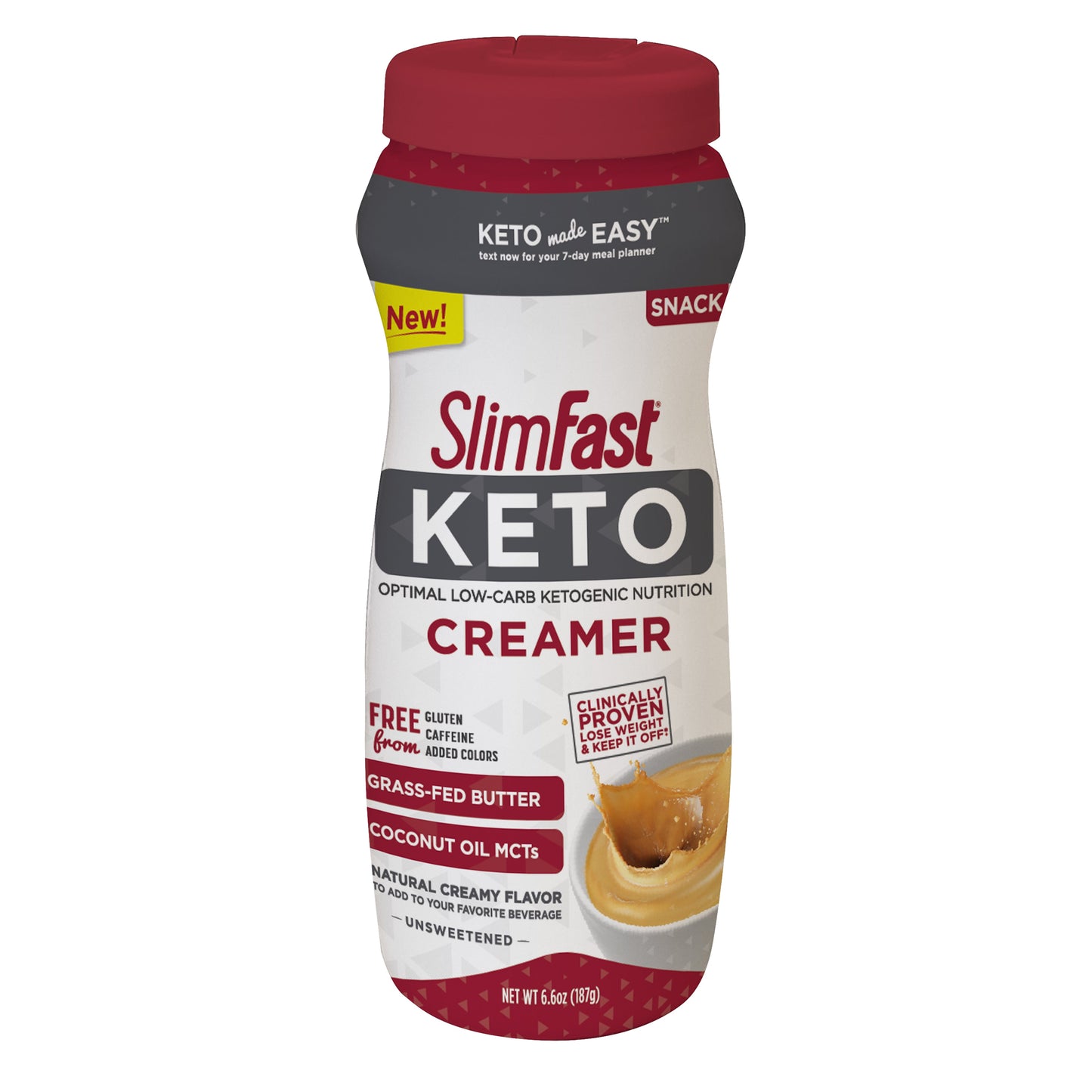 Slimfast Keto Ketogenic Creamer Shipper; 6.6 Ounces; 3 Per Box; 4 Per Case