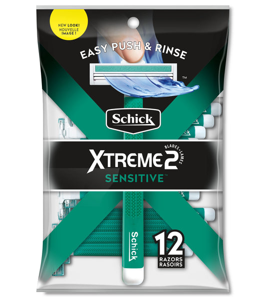 Schick Xtreme 2 Men's Razor Disposable; 12 Count; 6 Per Box; 6 Per Case - High Mart Wholesale