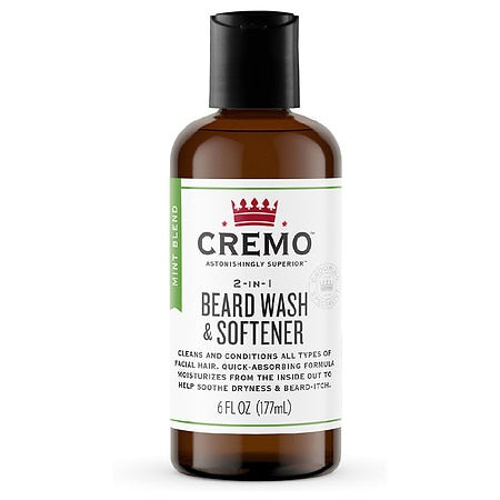 Cremo 2-In-1 Beard Wash & Softener Wild Mint; 6 Ounce; 3 Per Box; 4 Per Case - High Mart Wholesale