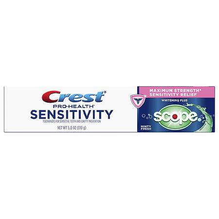 Crest Pro Health Sensitivity Whitening Toothpaste Plus Scope; 6 Ounces; 12 Per Case