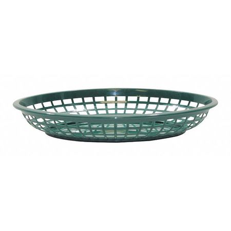 Tablecraft Oval Jumbo Forest Green Basket; 36 Each; 1 Per Case - High Mart Wholesale