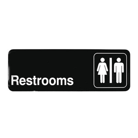 Tablecraft Sign Restroom 3X9"; 1 Each; 1 Per Case - High Mart Wholesale