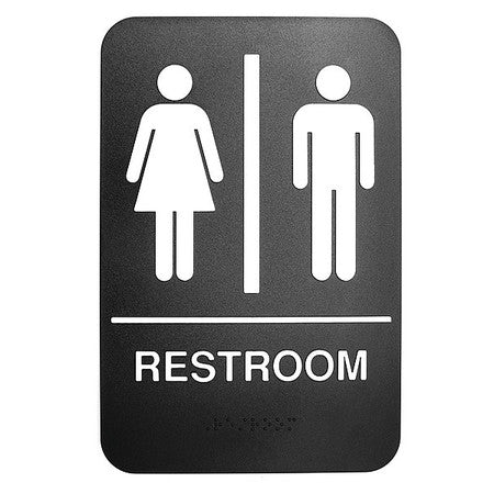 Tablecraft Sign Women/Men Restroom 6" X 9"; 1 Each - High Mart Wholesale