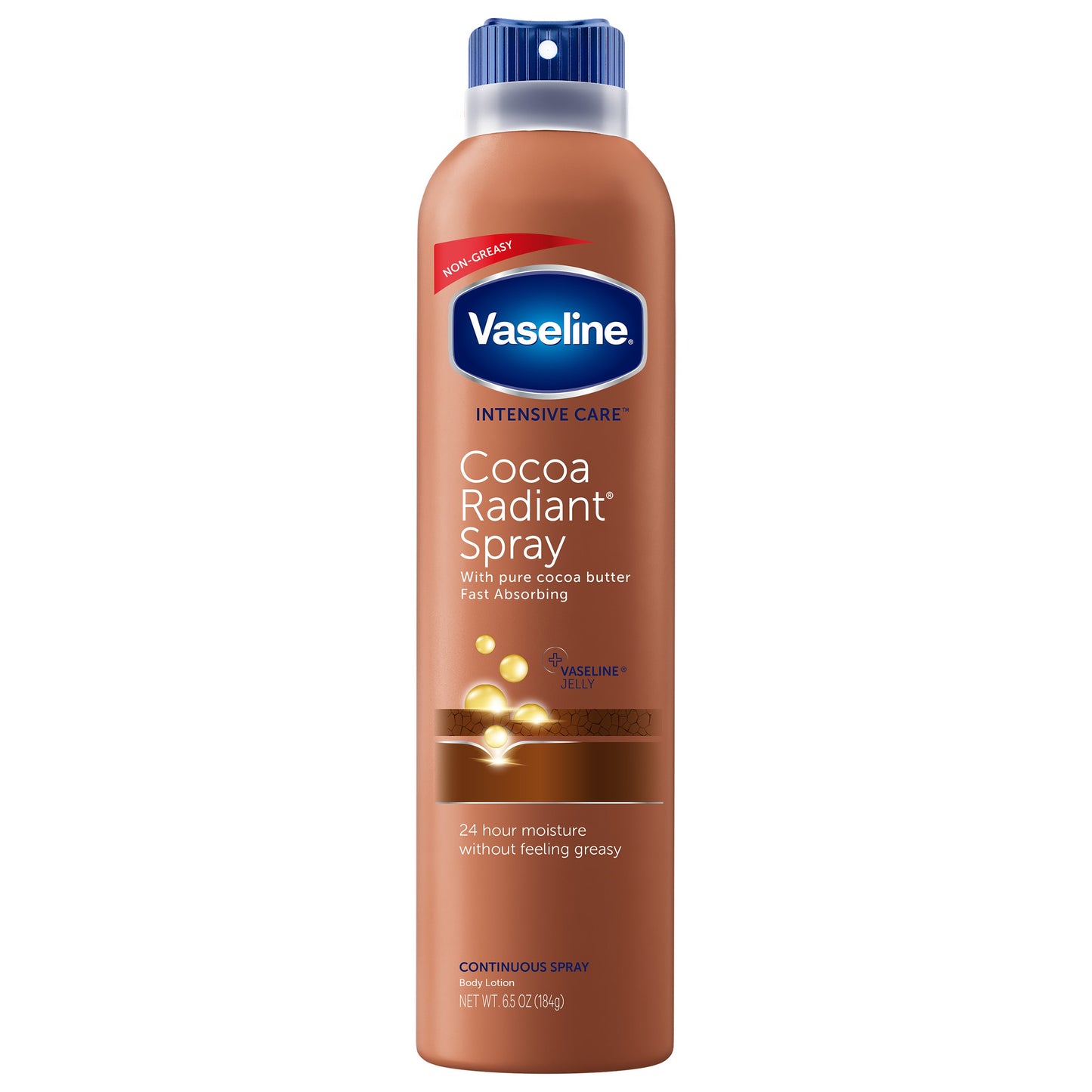 Vaseline Cocoa Radiant Spray; 6.5 Ounces; 6 Per Case