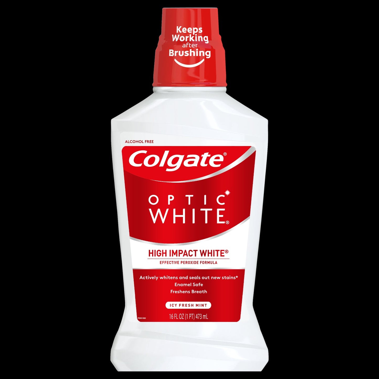 Colgate Optic White High Impact White Icy Fresh Mint Mouthwash; 16 Fluid Ounces; 6 Per Case