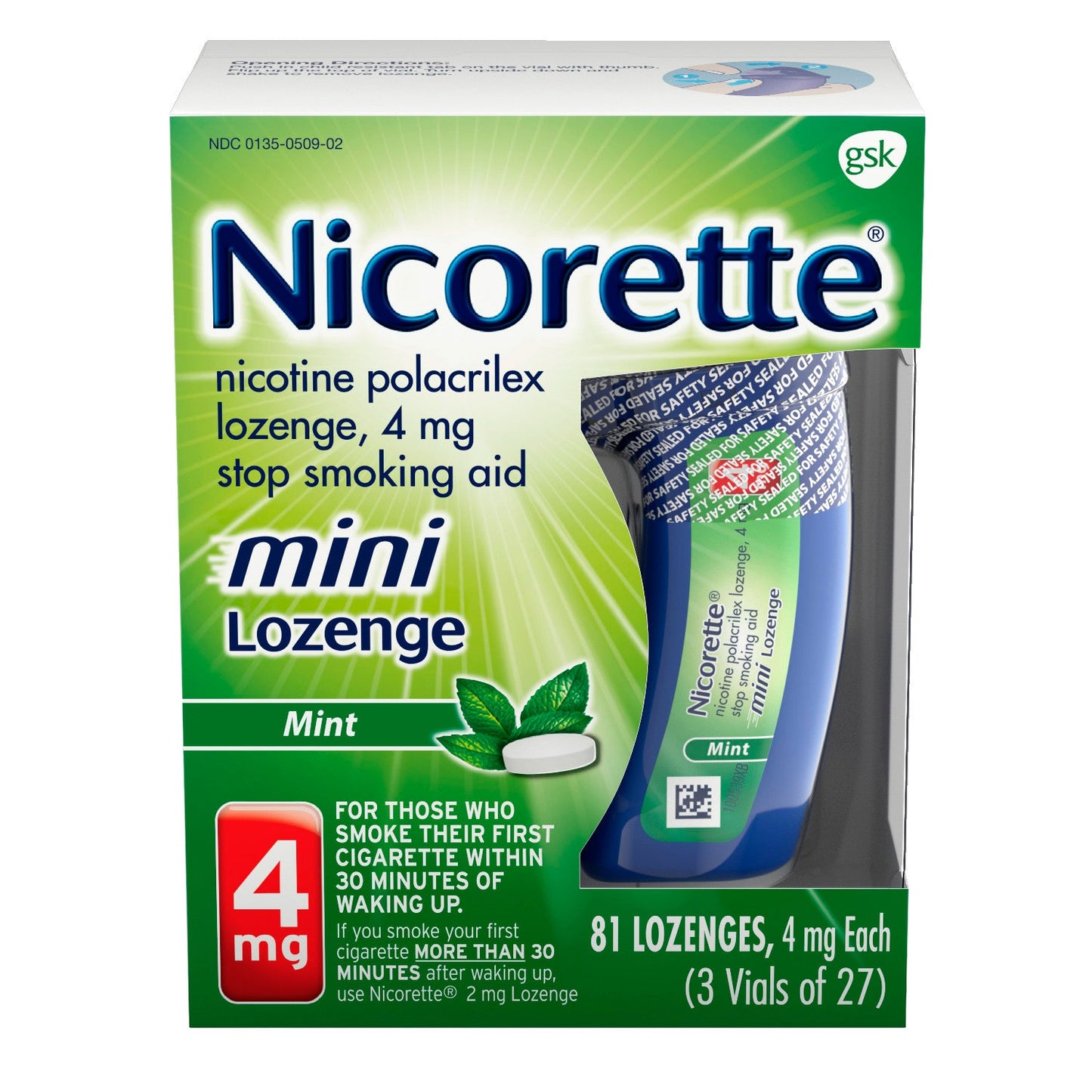 Nicorette Mini Lozenge Mini Lozenges 4 Milligram; 81 Each; 12 Per Case - High Mart Wholesale