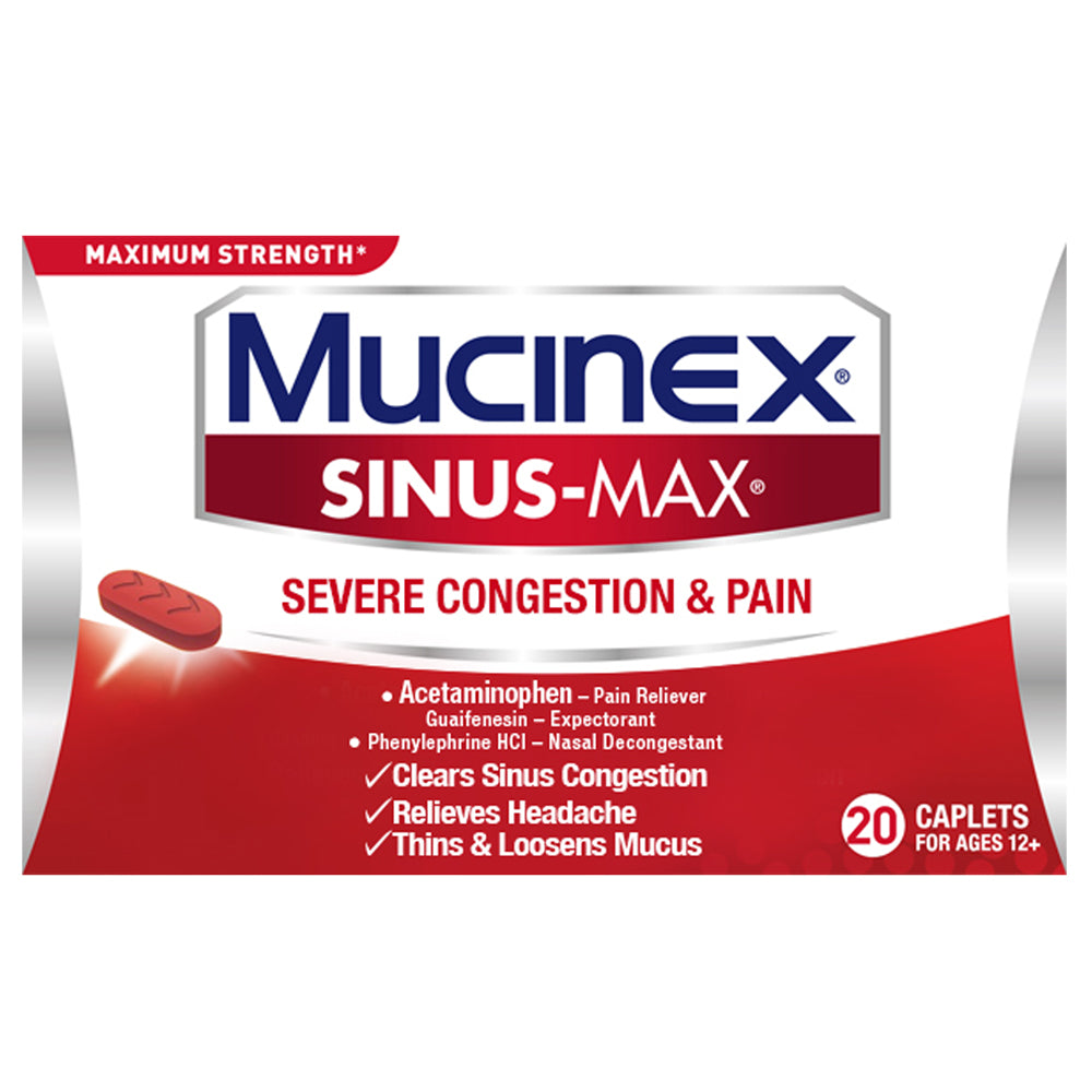 Mucinex Maxi-Angler Sinus Congestion; 20 Each; 3 Per Box; 8 Per Case - High Mart Wholesale