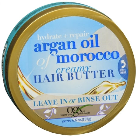 Ogx Argan Oil Moroccan Hair Butter; 6.6 Ounces; 6 Per Case