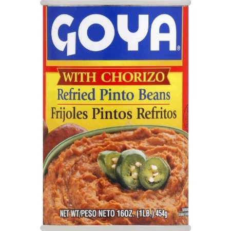 Goya Beans Chorizo Refried; 16 Ounces; 12 Per Case