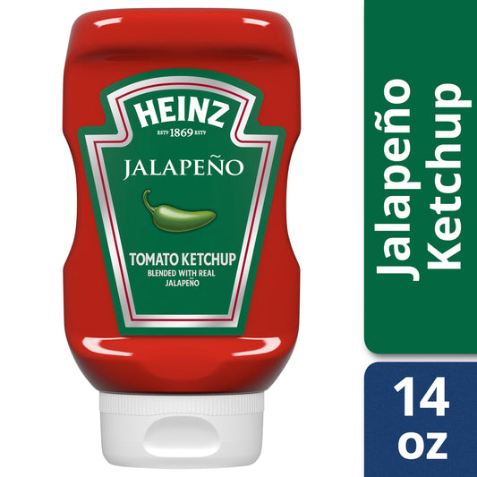 Heinz Jalapeno Ketchup Bottle; 14 Ounce; 6 Per Case